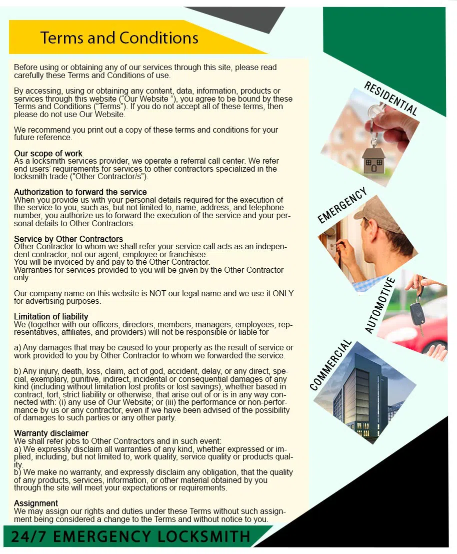 Amber Locksmith Store Glassport, PA 412-226-6565 - terms-and-condition-68-19mod